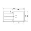 Bacha Cocina Simple Pileta Hafele Horizon Cuarzo Escurridor
