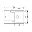 Bacha Cocina Simple Pileta Hafele House Cuarzo C/ Escurridor