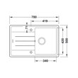 Bacha Cocina Simple Pileta Hafele House Cuarzo C/ Escurridor