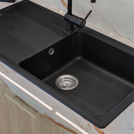 Bacha Cocina Simple Pileta Hafele Horizon Cuarzo Escurridor