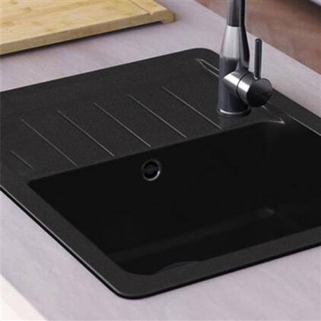 Bacha Cocina Simple Pileta Hafele House Cuarzo C/ Escurridor