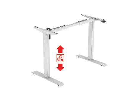 Escritorio Regulable En Altura Eléctrico Hafele 70kg Blanco