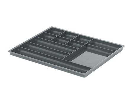 Bandeja Porta Útiles Hafele Plástico 11 Compartimientos Gris